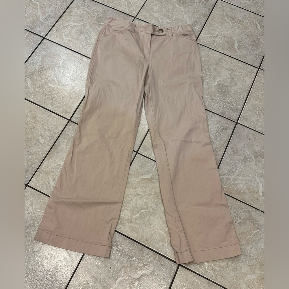 Ann Taylor Light Taupe Wide-Leg Pants
